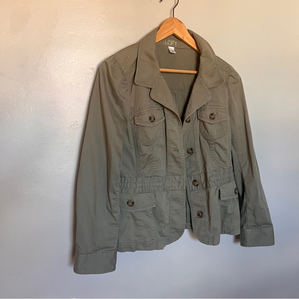 Olive Utility Button-Front Women's Jacket - image 3